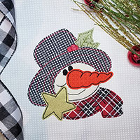 Snowman Machine Applique Design